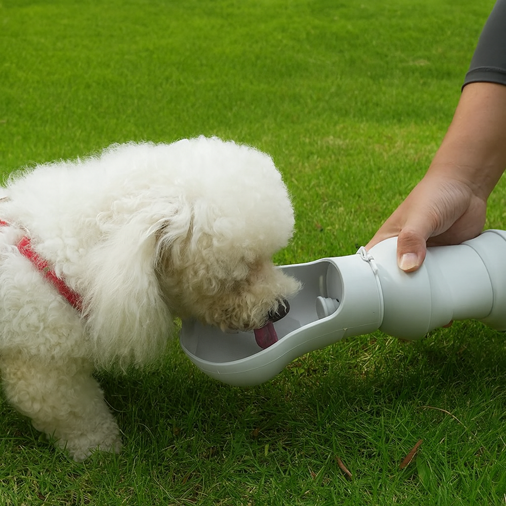 Hundetrinkflasche Silikon – Faltbar, auslaufsicher, BPA-frei, für Hunde & Katzen“