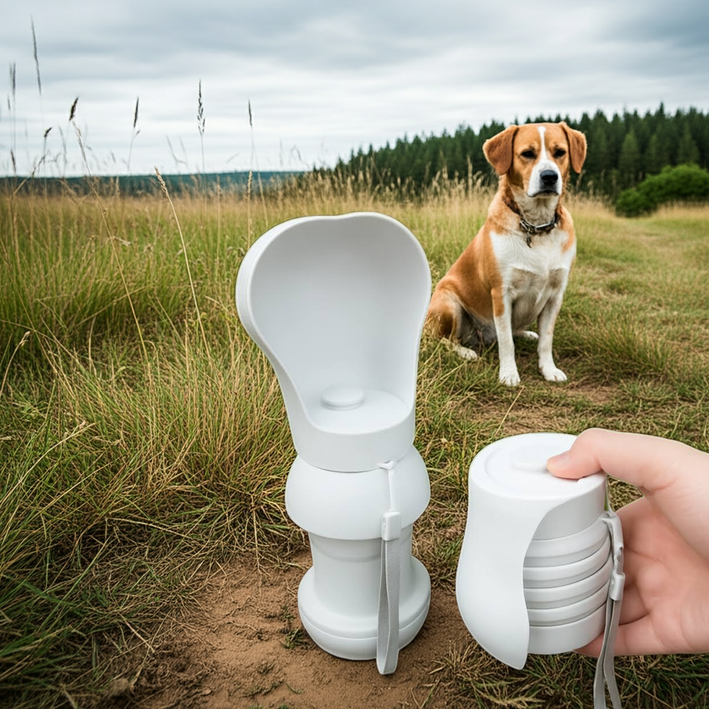 Hundetrinkflasche Silikon – Faltbar, auslaufsicher, BPA-frei, für Hunde & Katzen“